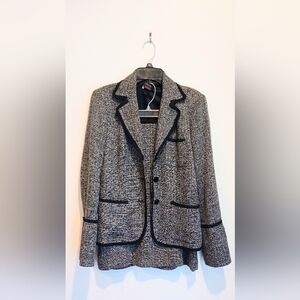 Women's Black and Gray 2 Piece Suit